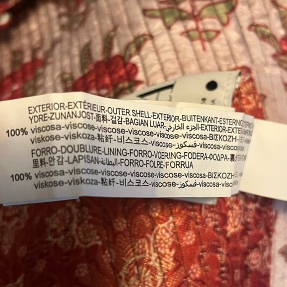 Zara Reversible Quilted Patterned Jacket Size XS - Picture 12 of 12